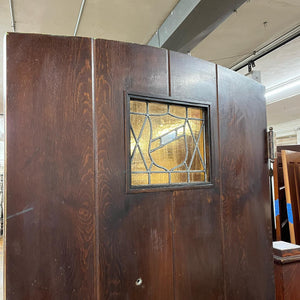 1920s Tudor Front Door with Frame and Screen Door