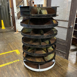 Load image into Gallery viewer, Vintage Industrial Steel Rotary Parts Bin
