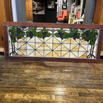Load image into Gallery viewer, Antique Stained Glass Window with Grape Vine
