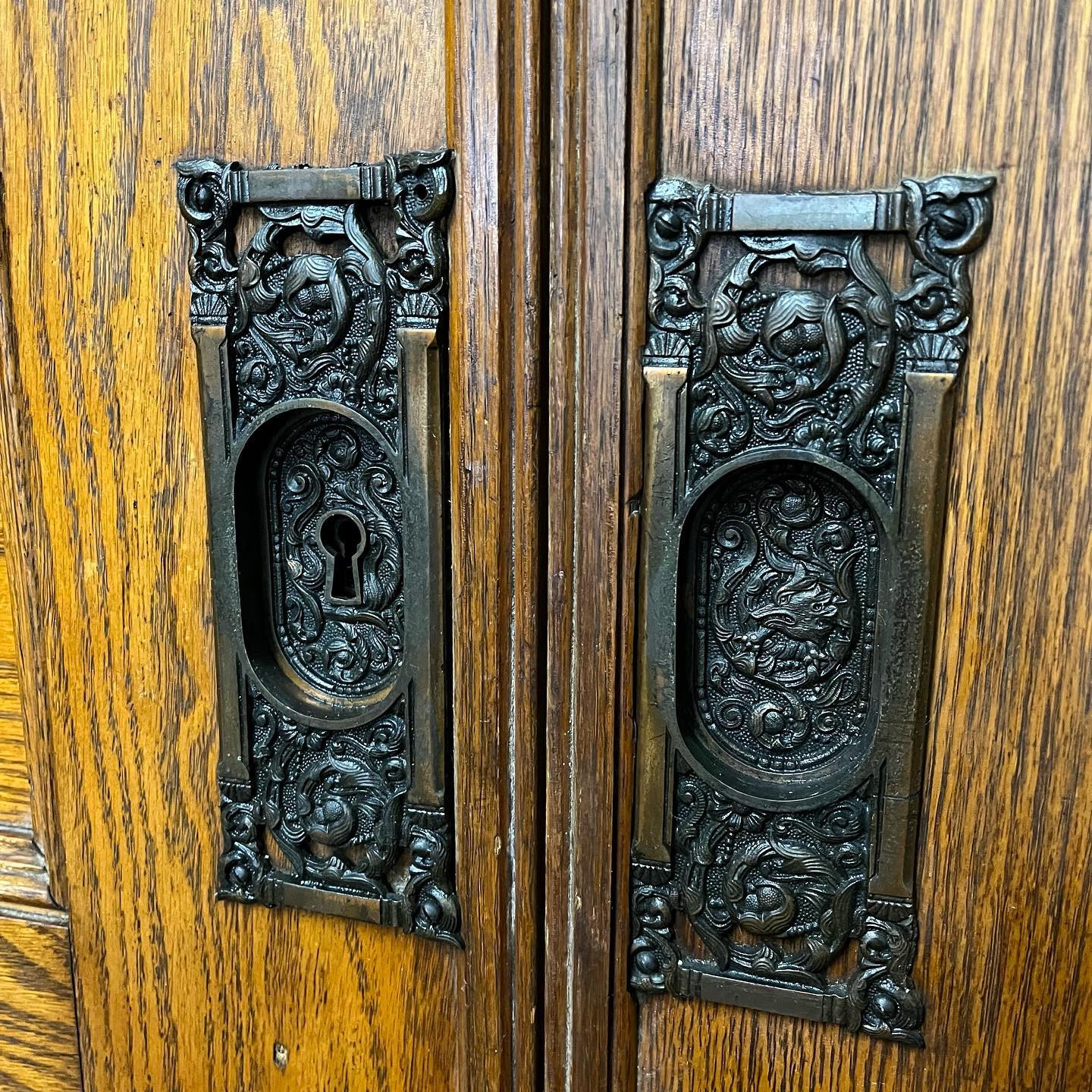 Antique Oak Pocket Doors