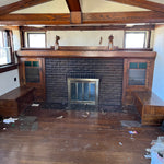 Load image into Gallery viewer, 1915 Craftsman Oak Built-In Cabinets, Benches, and Mantel Top
