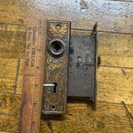 Load image into Gallery viewer, Antique Ornate Mortise Lock with Pair of Back Plates
