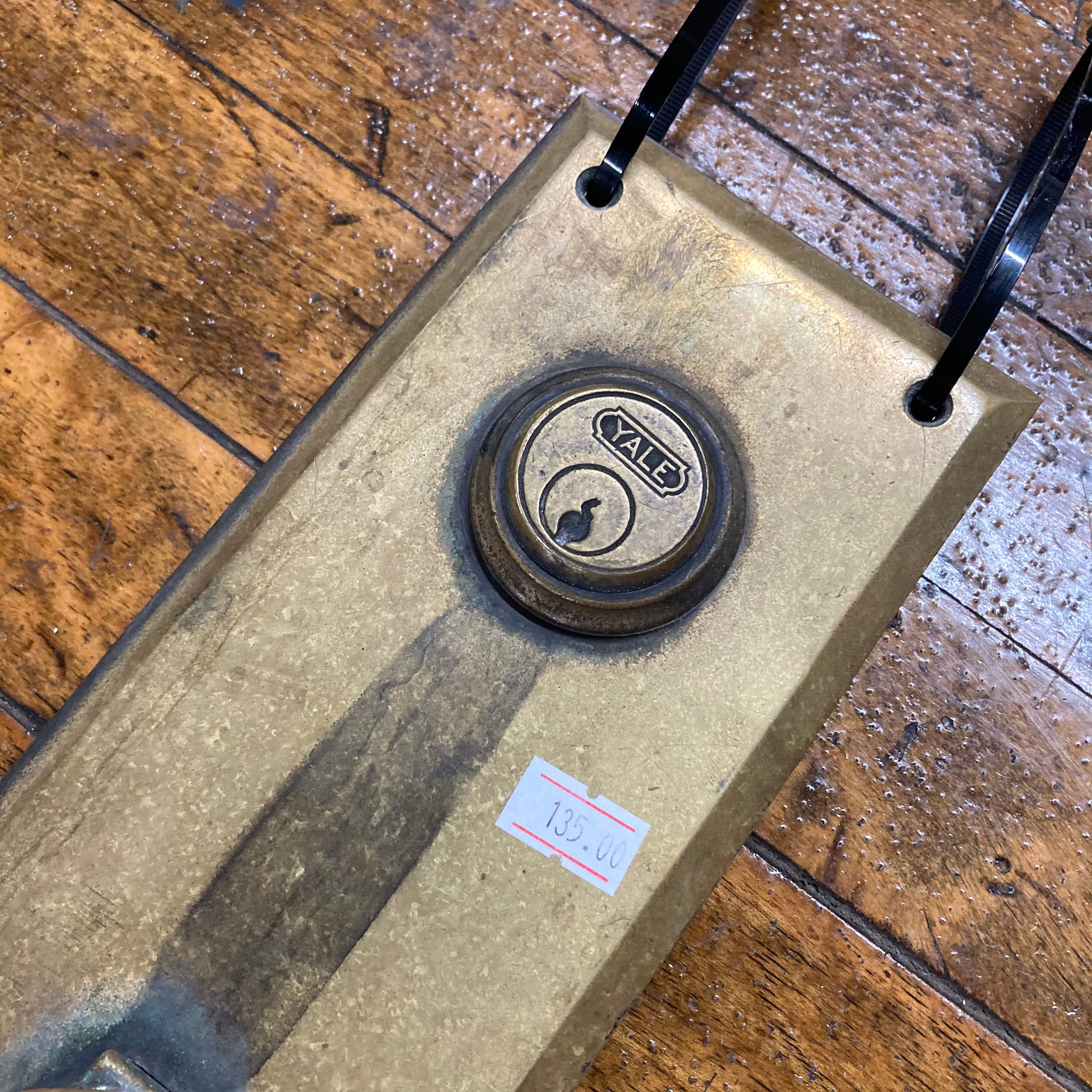 Early 1900s Solid Brass Store Front Door Pull