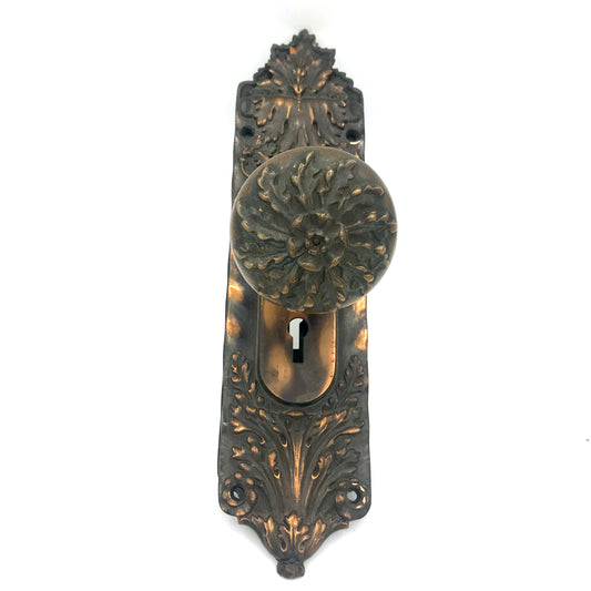 Russel and Erwin Brass Door Knob Set c. 1899