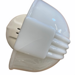 Load image into Gallery viewer, Pair of Antique Porcelain Wall Sconce Light Fixtures with Glass Shades
