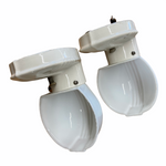 Load image into Gallery viewer, Pair of Antique Porcelain Wall Sconce Light Fixtures with Glass Shades
