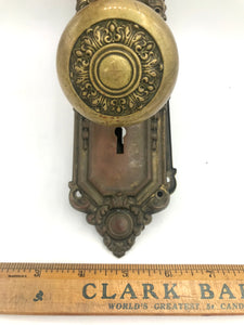 Antique Russell & Erwin Brass Doorknob Set c. 1909