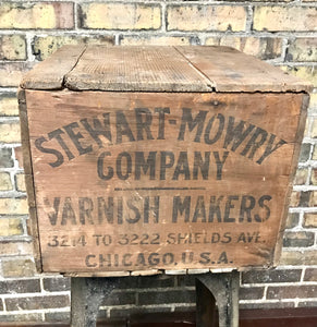 Stewart-Mowry Varnishes Wood Crate