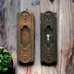 Load image into Gallery viewer, Antique Brass Pocket Door Plates
