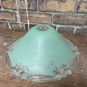 Antique Frosted Green Glass Ceiling Light