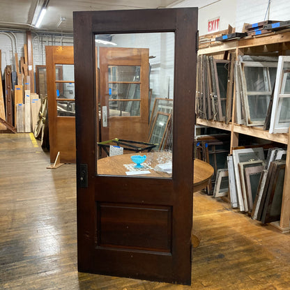 Antique Exterior Door with 3/4 Glass