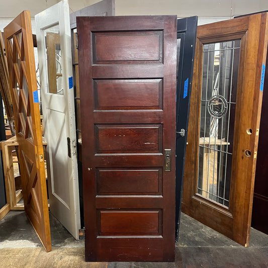 Antique Five Panel Interior Door