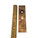 Load image into Gallery viewer, Antique Brass Eastlake Doorknob Backplate
