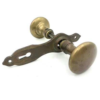 Vintage Brass Doorknob Set