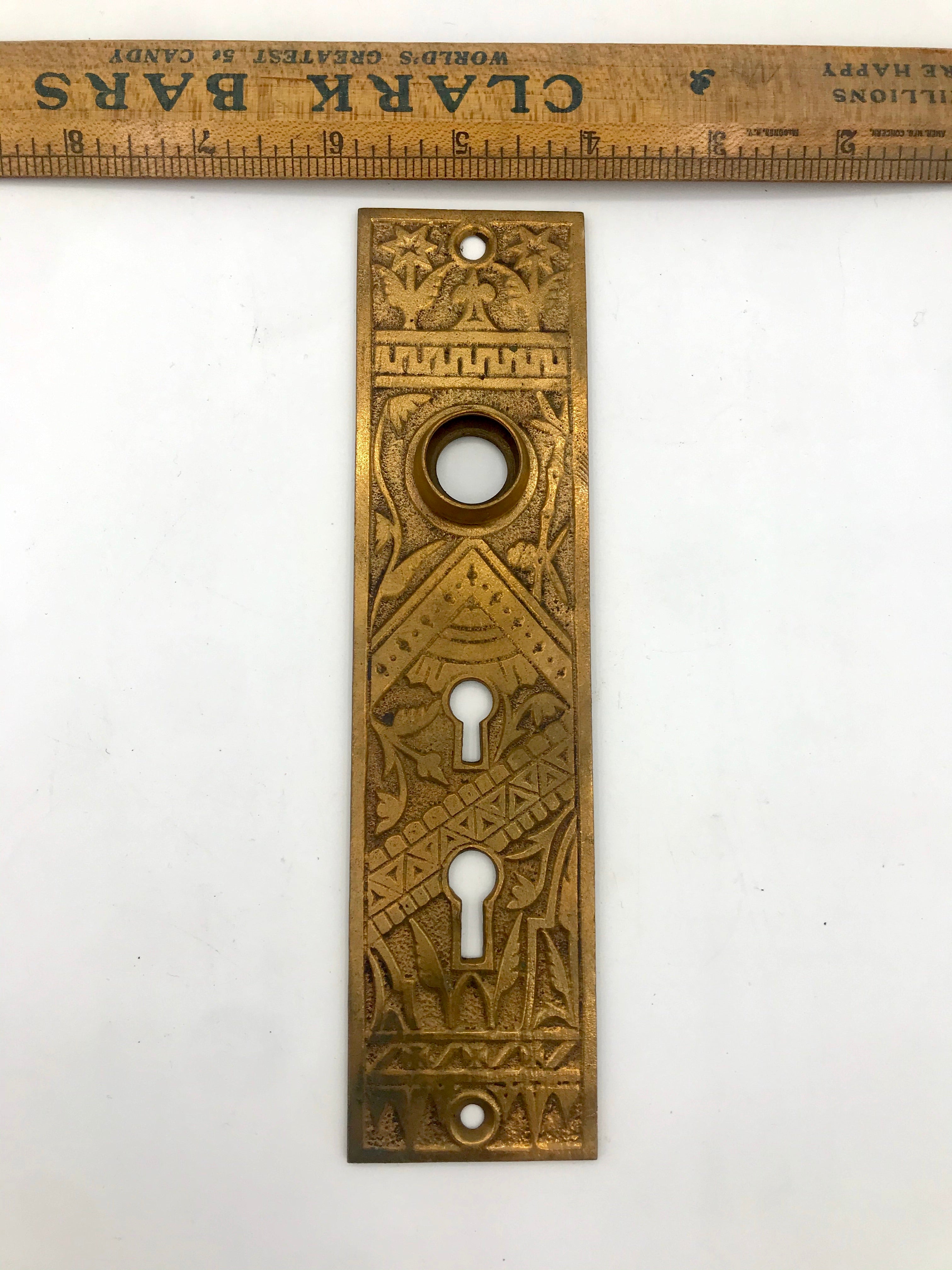Antique Brass Doorknob Backplate