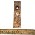 Load image into Gallery viewer, Antique Brass Eastlake Doorknob Backplate
