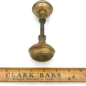 Antique Brass Corbin Ceylon Door Hardware Set c. 1895