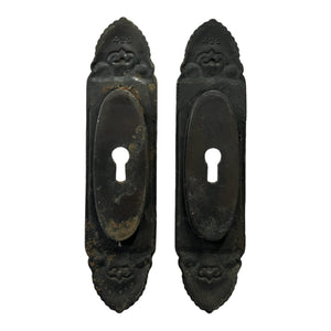 Antique Cast Iron Pocket Door Plates