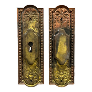 Antique Brass Pocket Door Plates