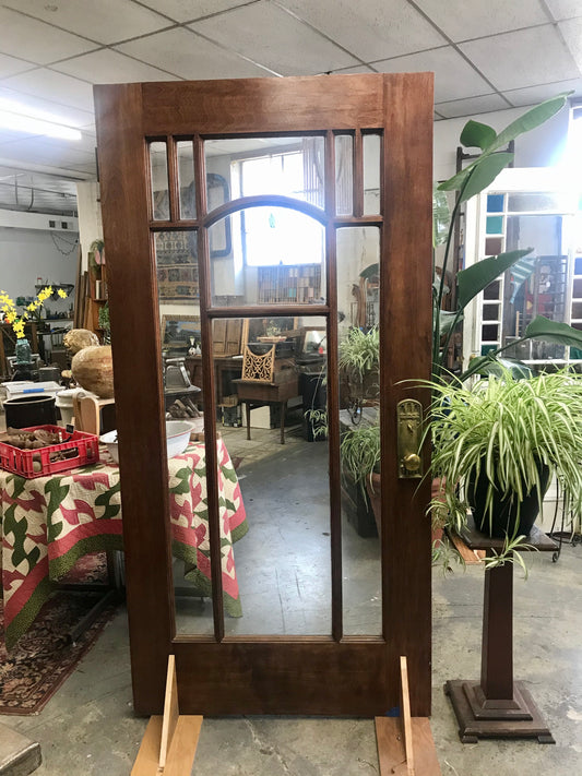 Antique Entry Door with Original Brass Hardware