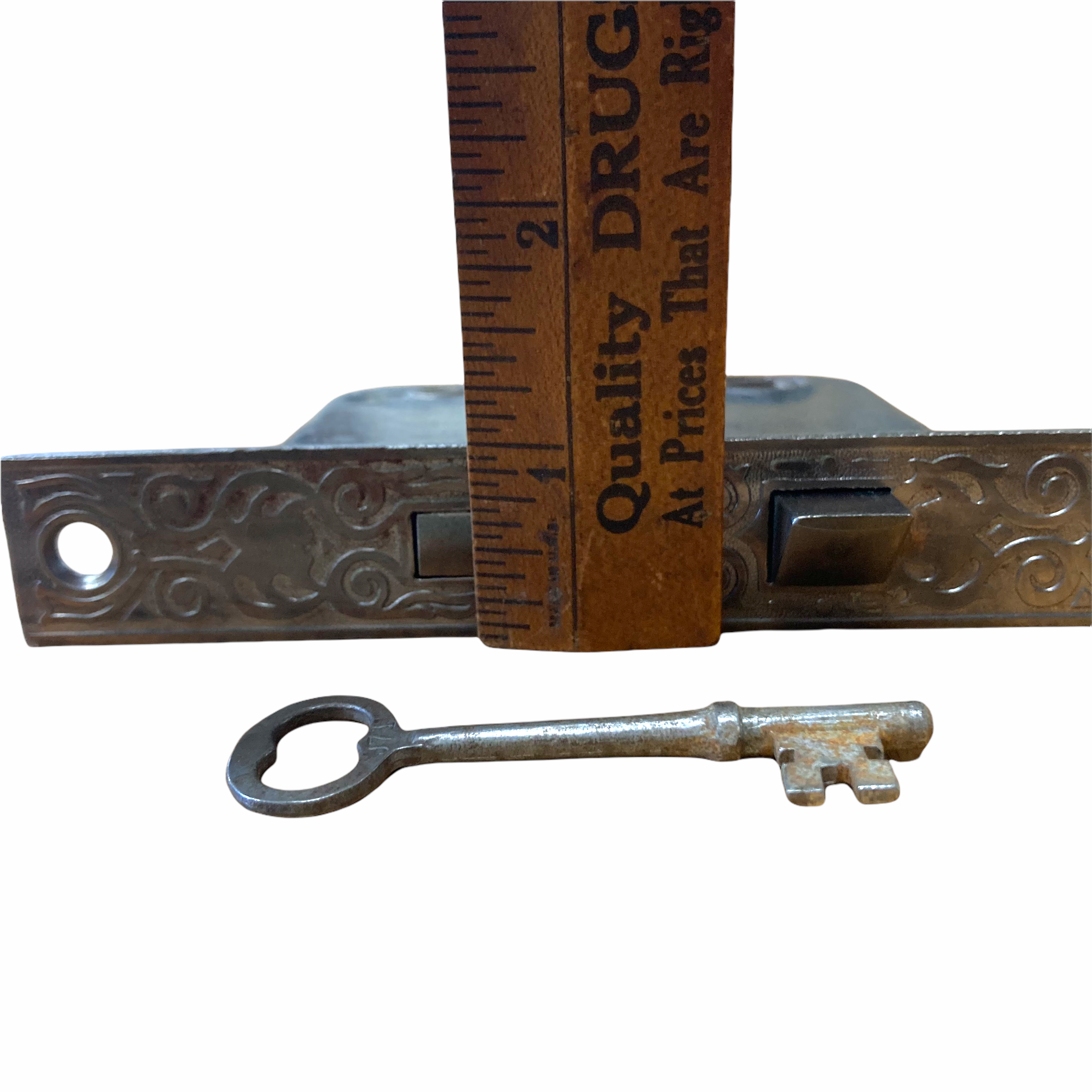 Antique Yale & Towne Interior Mortise Lock With Skeleton Key