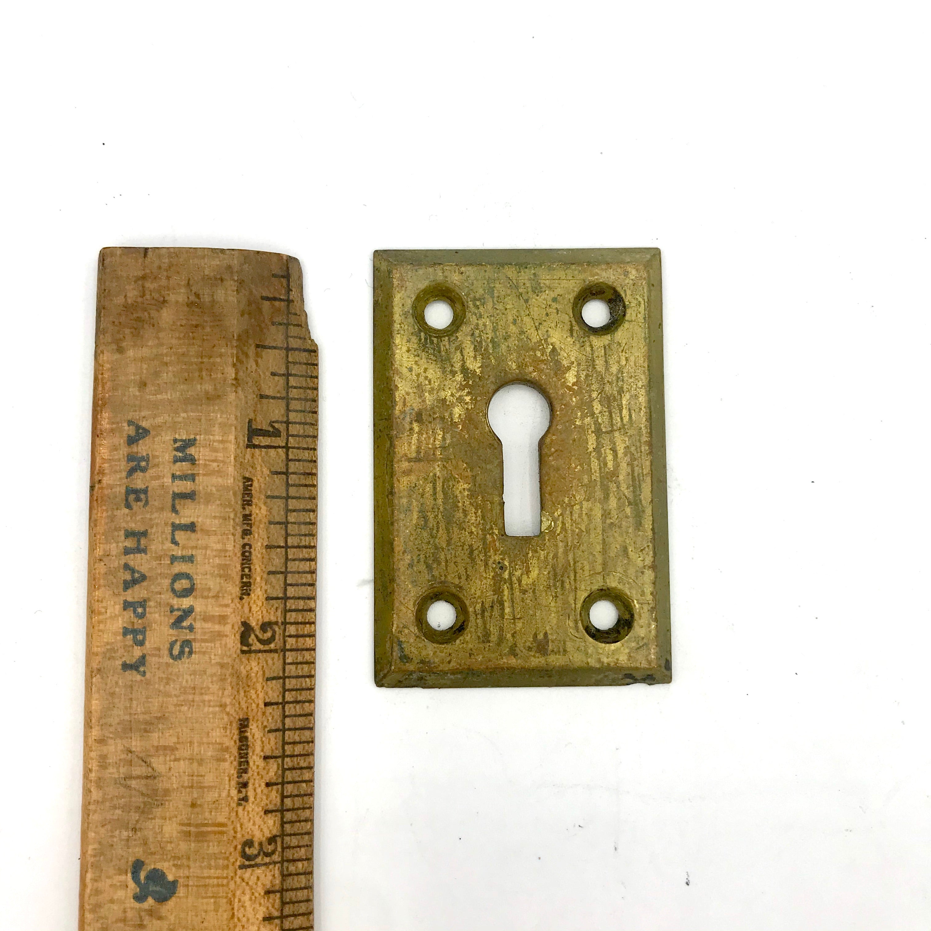 Cast Brass Keyhole Escutcheon