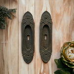Load image into Gallery viewer, Antique Cast Iron Pocket Door Plates
