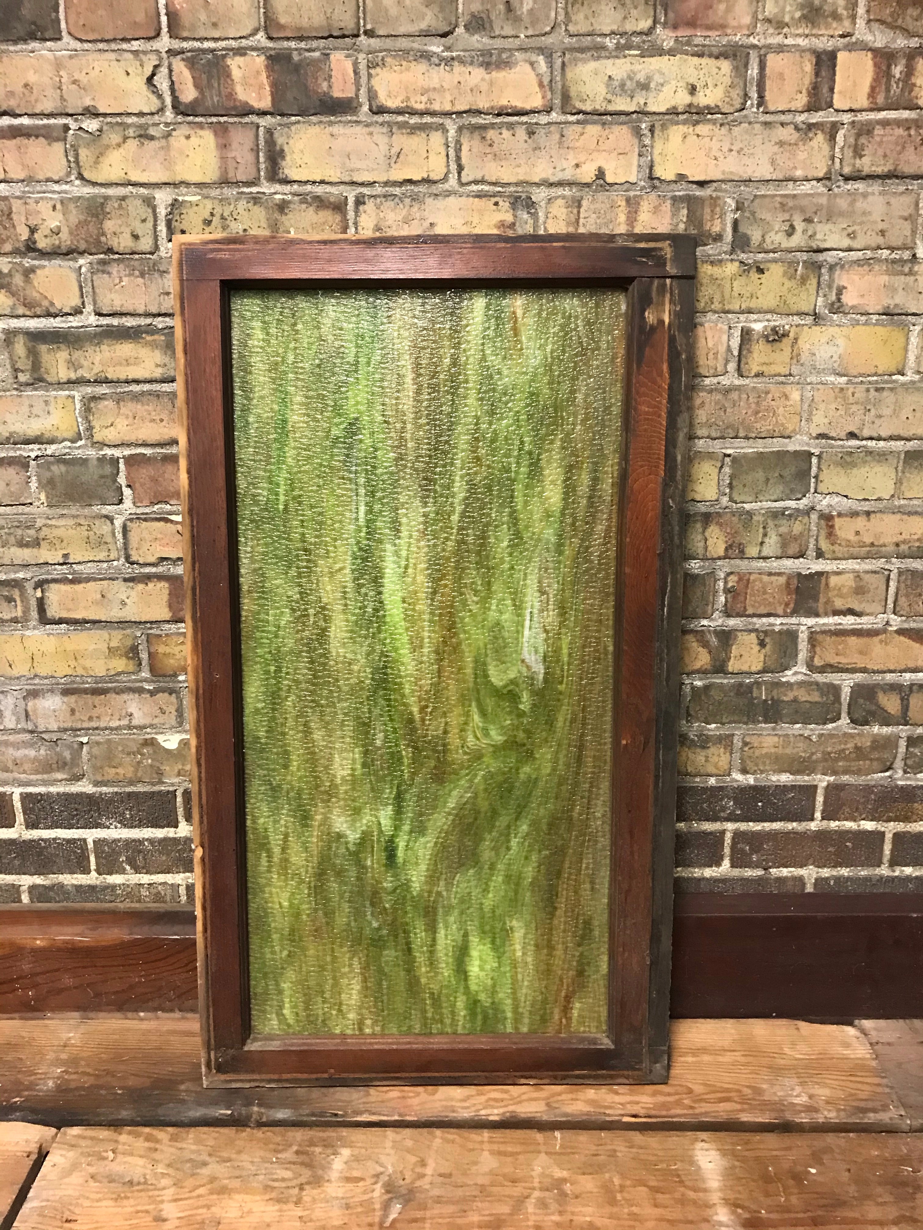 Green Stained Glass Window